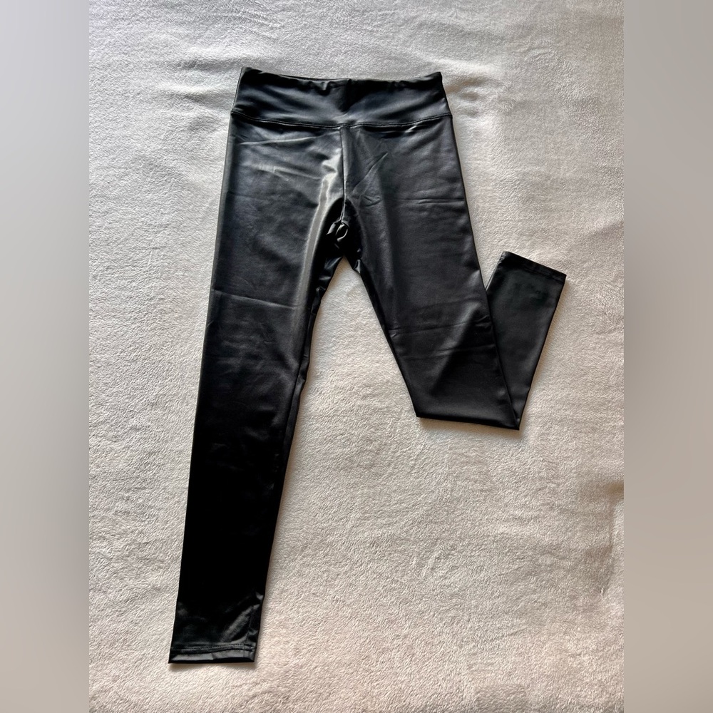 Worn once wild fable pleather leggings. Black, size medium